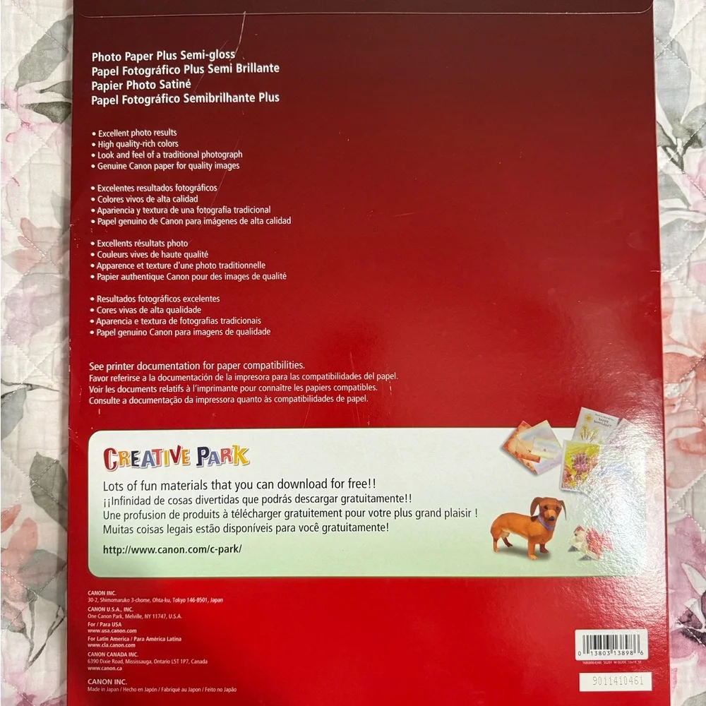 Canon Red Photo Paper Plus Semi-gloss
